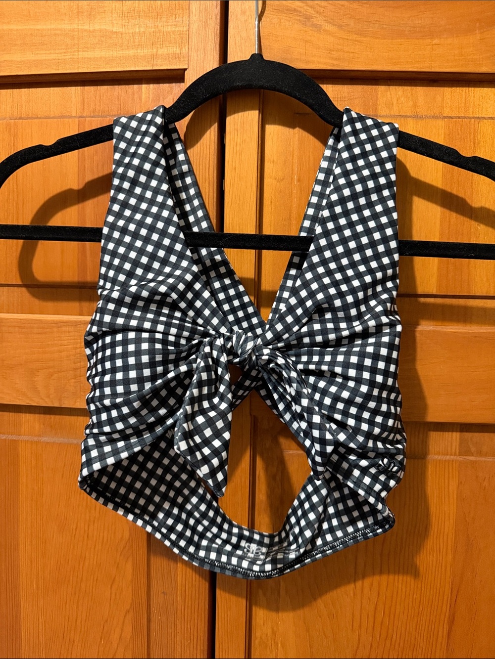 Albion Fit Top Knot Tie Front Bikini Top